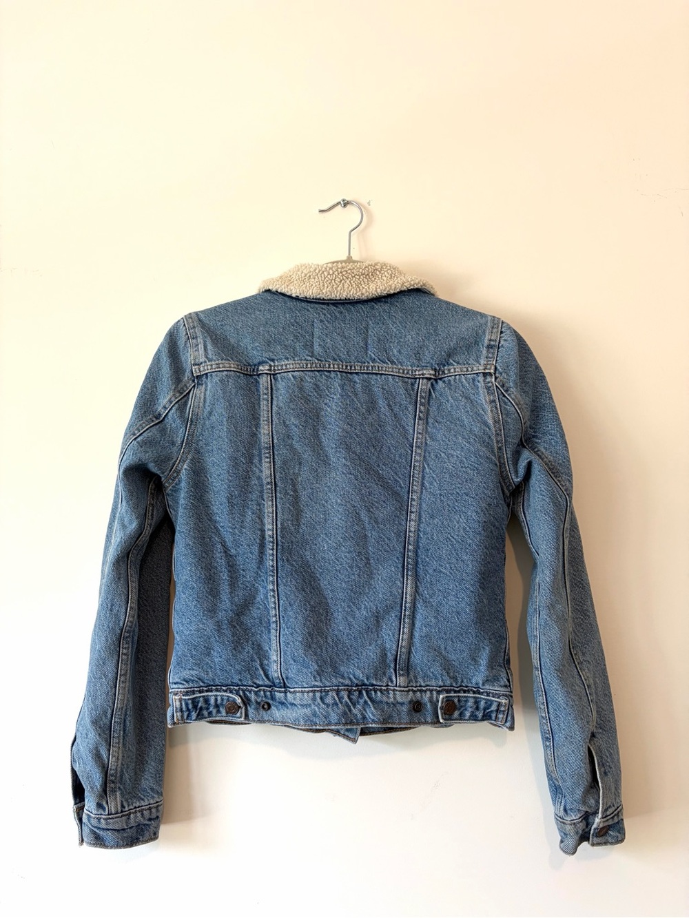 Levi's Blue Denim Sherpa Collar Jacket - Picture 12 of 12